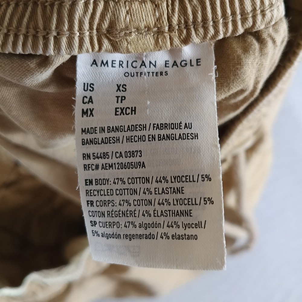 American Eagle Flex Shorts Mens XS Tan Excellent Drawstring Khaki Chino - Picture 4 of 4
